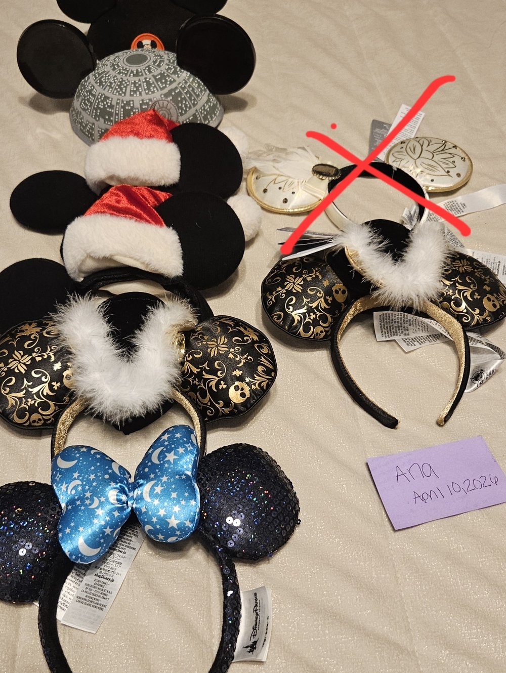 Disney Minnie Ear Headbands / Hats Lot Of 7 (Tiana is Now Sold)